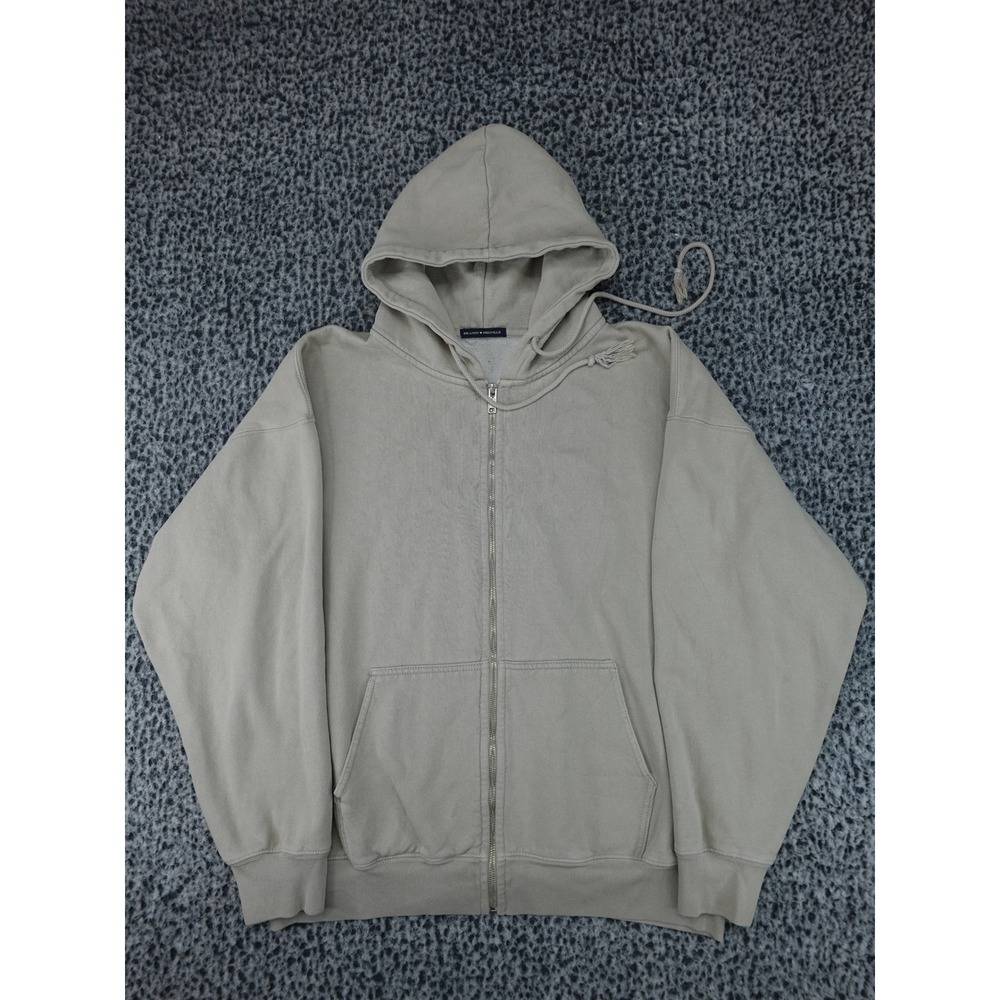 Brandy Melville Christy Zip Up Hoodie Womens One Size Tan Oversized MDA110Z